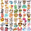 50 PCS 3D Cute Animals Temporary Tattoos For Kids Girls
