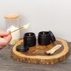 2oz Black Coated Glass Jars 12pk; Cosmetic Balm Jars w/