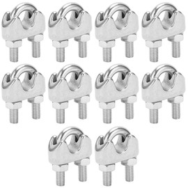 Wire Rope Cable Clip Clamp, 10pcs 5/16 Inch M8 Stainless Steel Wire Rope Cable Clip Clamp U Bolt Saddle Fastener Rowing Rowing Rowing