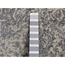 Shahbanu Rugs Agreeable Gray Fine Jacquard Hand Loomed Erased Design Wool and Art Silk Runner Oriental Rug (2'5"x6'1")