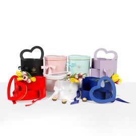 UNIKPACKAGING Double Layered Heart Shaped Flower/Gift Boxes with Plastic Liner – Size 9″x 8″x 6.5″ (Teal)