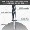 vibedor 3/4" Durable Reamer Drill Bit, M2 HSS Taper Chucking