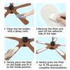 Niifawh 15pcs Ceiling Fan Filters for Blades Easy-Stick Strong Fixity