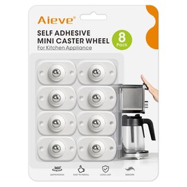 Aieve Appliance Sliders for Kitchen Appliances, 8 Pack Small Appliance Wheels, Self Adhesive Caster Wheels, Appliance Rollers, Mini Swivel Wheels for Countertop Easy Moving
