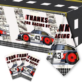 Frerand 2Pcs Racing Cars Tablecloth Disposable Racing Cars Tablecover Racing Cars Decorations for Kid Baby Shower Racing Cars Tables 87"X51",2 Pack