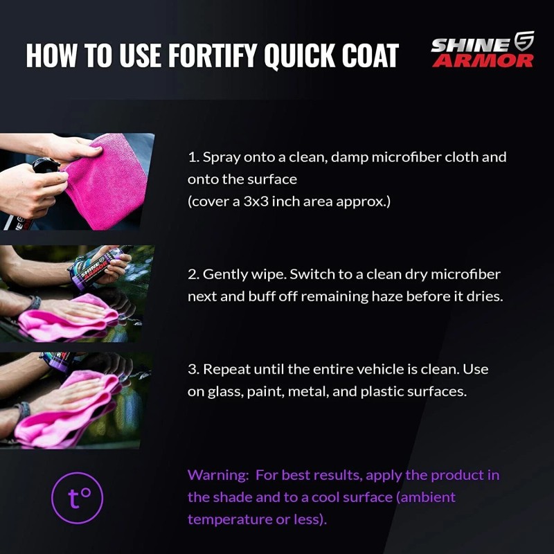 SHINE ARMOR Ceramic Coating Fortify Quick Coat Car Wax Polish