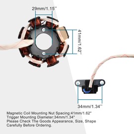 GOOFIT Ignition Stator Magneto 8 Coil 5 Wires Replacement For GY6 50CC 60CC 80CC ATV Scooter TaoTao Paliden Jonway ROKETA 150cc Scooter