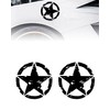 YIPFEN Star Car Stickers, Set of 2, Black, 15 cm,