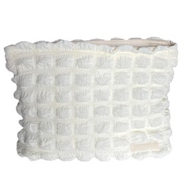 Cosmetic Bag, Corduroy, Travel Toiletry Bag with Zip, Corduroy Cosmetic Bag, Multifunctional Cosmetic Bag, Wash Bag, Portable Make Up Bag, Bubbles Beige, corduro