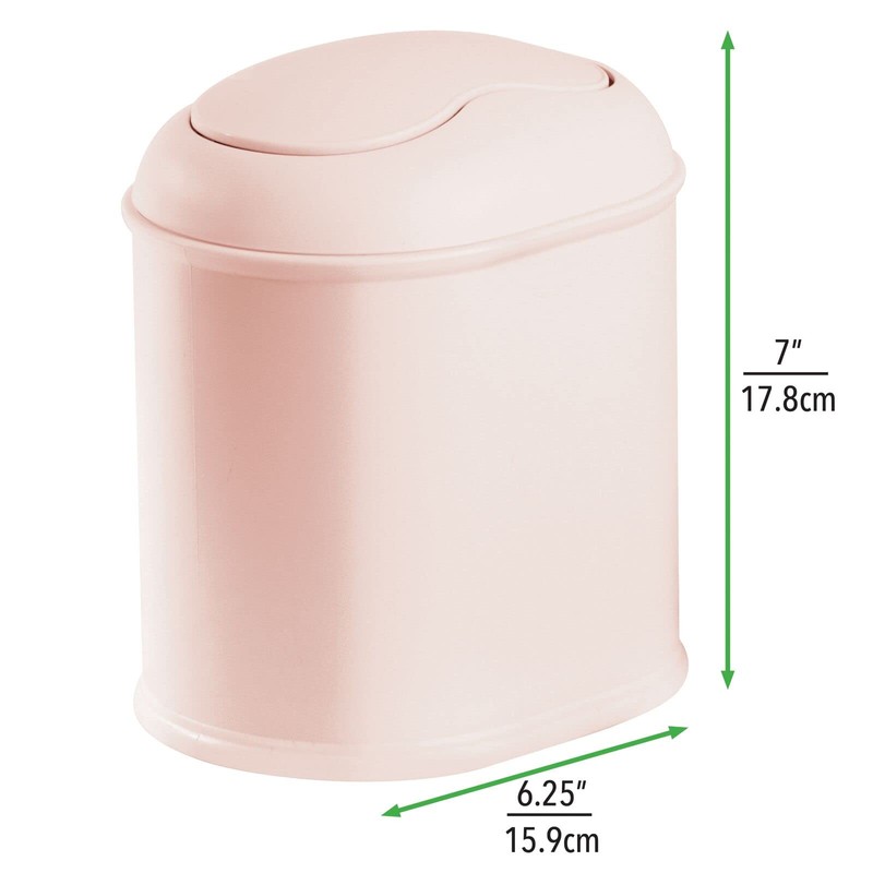 mDesign 2 x Mini Plastic Swing Top Bin - Pack
