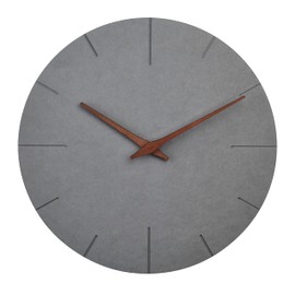 TFA Dostmann Modern Concrete Look Wall Clock 60.3071.10 with Silent MDF Movement, Stylish Decoration for The Home, Analogue, Grey, Engineered Wood, Gray, (L) 297 x (B) 45 x (H) 297 mm