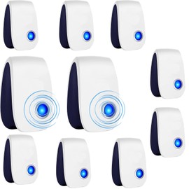 Ultrasonic Pest Repellent-10 Packs Plug in Indoor for Rodents Mice Cockroach Bug Roach Mosquitoes, Insect Repellent for Bugs, Ultrasonic Plug in for Mosquitoes Rats Mice Spiders Ants Roaches Bugs