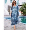 IMAGEKOPE - Traje de baño largo con estampado de caftanes