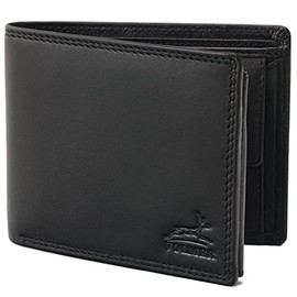 Fa.Volme® #VO11 Men's Genuine Leather Wallet, Landscape Format Black