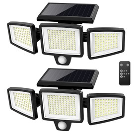 Tuffenough Solar Outdoor Lights 2500LM 210 LED Security Lights with Remote Co...