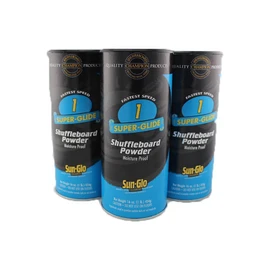Sun-Glo Speed #1 Super Glide Shuffleboard Powder – Fastest Wax for Long & Pro Tables – Silicone Bead Shuffleboard Sand – Smooth Glide, Tournament & Game Ready – 16 oz (3 Pack)