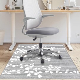 Office Chair Mat for Hardwood Floor, Rug Protector for Rolling Chair, Non-Slip Backing, 36"x48", Computer Chair Mat, Low-Pile Floor Mat for Home/Office,Gray-2