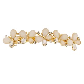 Austrian Crystal Bridal Hair Barrettes, Rhinestones Vintage Hair Clips, Sparkly Glitter Crystal Hairgrip Wedding Hair Headwear Accessories for Women Girls (Butterfly Gold)