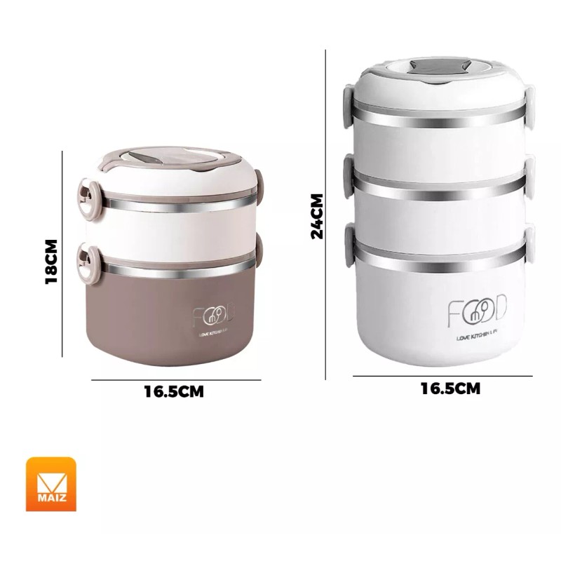 Maíz Contenedor Fiambrera Lunch Box Sopa Acero Inoxidable Termico
