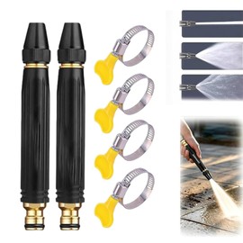 High Pressure Hose Nozzle,2026 Upgrade Powerful High-Pressure Water Gun for Car Cleaning,Adjustable Nozzle, High-Strength Aluminum Alloy Core,A Must-Have for for Watering Plants and Vegetables(2PCS)