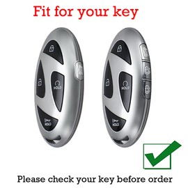 KUNIO Leather Metal Car Key Fob Cover Case Fit for Hyundai Ioniq 6 Grandeur KONA Ev 2024 2025 Elantra Key Protective Cover USA Flag Keychain Key Holder A Brown