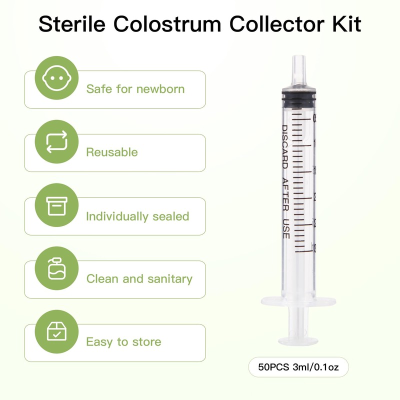Gesumu Colostrum Collector Kit 50 Sets,3 ml
