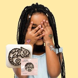 LaDot CHAMÄLEON Small Ceramic Stamp for Children and Adults, Temporary Skin Friendly Tattoos, Tattoo Stamps without Needles for Body and Arm. Many Different Designs Available