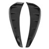 Pair Side Fender Vent Cover Trim PU Rubber Glossy Black