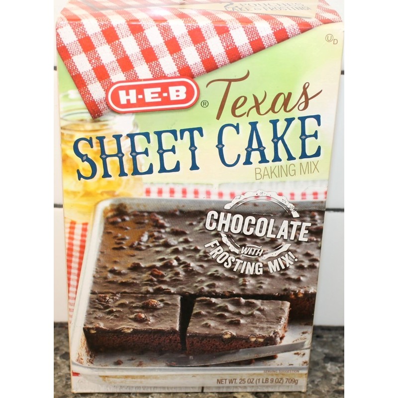 HEB Texas Chocolate Sheet Cake Baking Mix 25oz Box (Pack