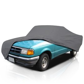 5 Layer Semi Custom Fit Truck Full Car Cover for Ford Ranger 1994 1995 1996 Extended Cab Pickup Short Bed, All Weather Protection Breathable Dust Scratch, Dust, Snow Shield