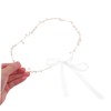 TOVINANNA Bridal Pearl Hair Vine Headband Elegant Wedding Headpiece for