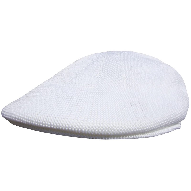 Mens White Flat Cap (56 cm)