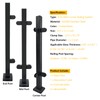 VoTwoofv Glass Railing Middle Post 33.46",304 Stainless Steel Glass Balustrade