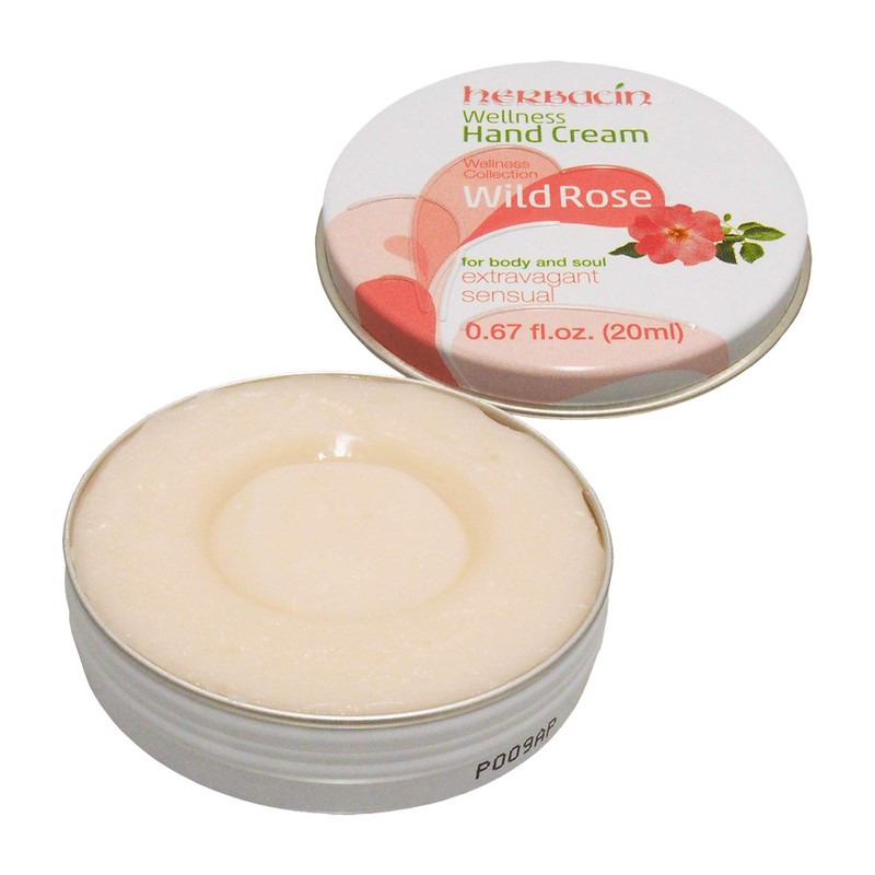 Herbasin Hand Cream Rose Can, 0.7 fl oz (20 ml),