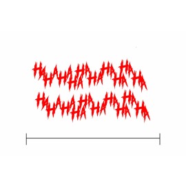 2x Joker Hahaha Serious  Evil Body Windshield Car Sticker Decal 8" Red