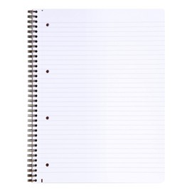 Clairefontaine Age Bag 782562C College Notepad with Double Spiral, DIN A4+, 24 x 32 cm, 80 Sheets, Removable, Perforated, 4-Hole Punched, Lined, Red, Pack of 1