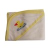 bambini Hooded Towel with Yellow Binding and Screen Prints