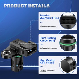 Set of 2 Camshaft Position Sensor 39350-23910 Compatible with Hyundai Elantra 2004-2016, Tucson 2005-2021 & Kia Soul 2010-2016, Forte Forte5 2014-2016, Spectra Spectra5 2005-2010 L4 2.0L