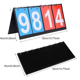 Sports Scoreboard 4-Digital 00-99, Competition Scoreboard, Portable Scoreboard, Sport Flip Scoreboard, Scoreboard, for Basketball, Football, Badminton, Baseball for Competitions, Indoor and Outdoor