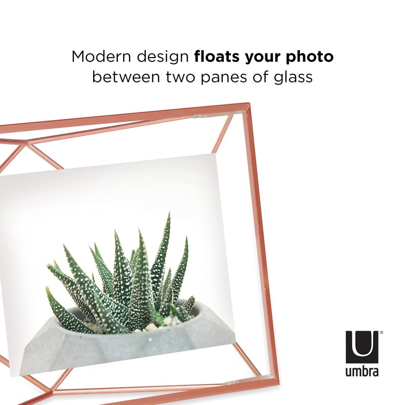 Umbra Prisma Picture Frame, 4x6 Metal Photo Display for Desk