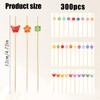 SJUNJIE Pack of 300 Cocktail Sticks Wooden Skewers 12 cm