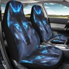 chaqlin Neon Blue Wolf Car Seat Covers Set, Women Men