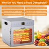 Dehydrators for Jerky, 8 Stainless Steel Trays, 600W Fruit Dehydrator,