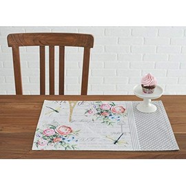 Maison d' Hermine Placemat 100% Cotton Cloth Placemats Decorative Washable Placemats, Home, Kitchen, Dining, Cocktail Parties & Camping, Champ De Mars - Spring/Summer (Set of 2)