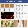 Mostantu 30 Packs White Q Hanger Hooks for Outdoor String