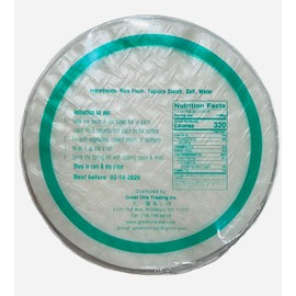 Premium Spring Roll Wrapper, Fresh Rice Paper, Spring Roll Wrappers (22cm)