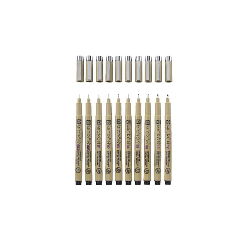 Pigma Micron Fineliner Pens (Pack of 10)