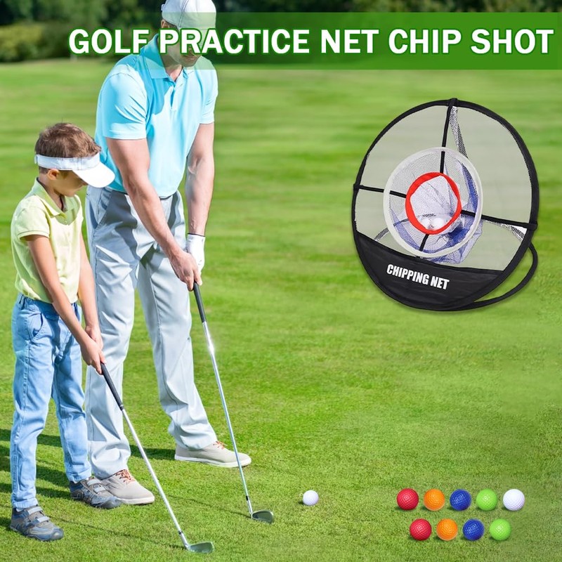 Jonuin Golf Practice Net, Golf Chipping Net, 3 Ring Nets
