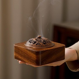 SITEDAN Incense Burner, Incense Burner, Wooden Incense Plate, Buddhist Altar Incense Burner, Incense Holder, Antique Incense Burner, Incense Burner, Swirl Incense, Corn Incense, Zen Incense, Interior
