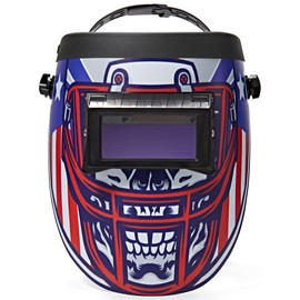 ICONIC WELD Auto Darkening Welding Helmet - Flip Up Lens, Lightweight, Shade #4/9-13 (Touchdown)